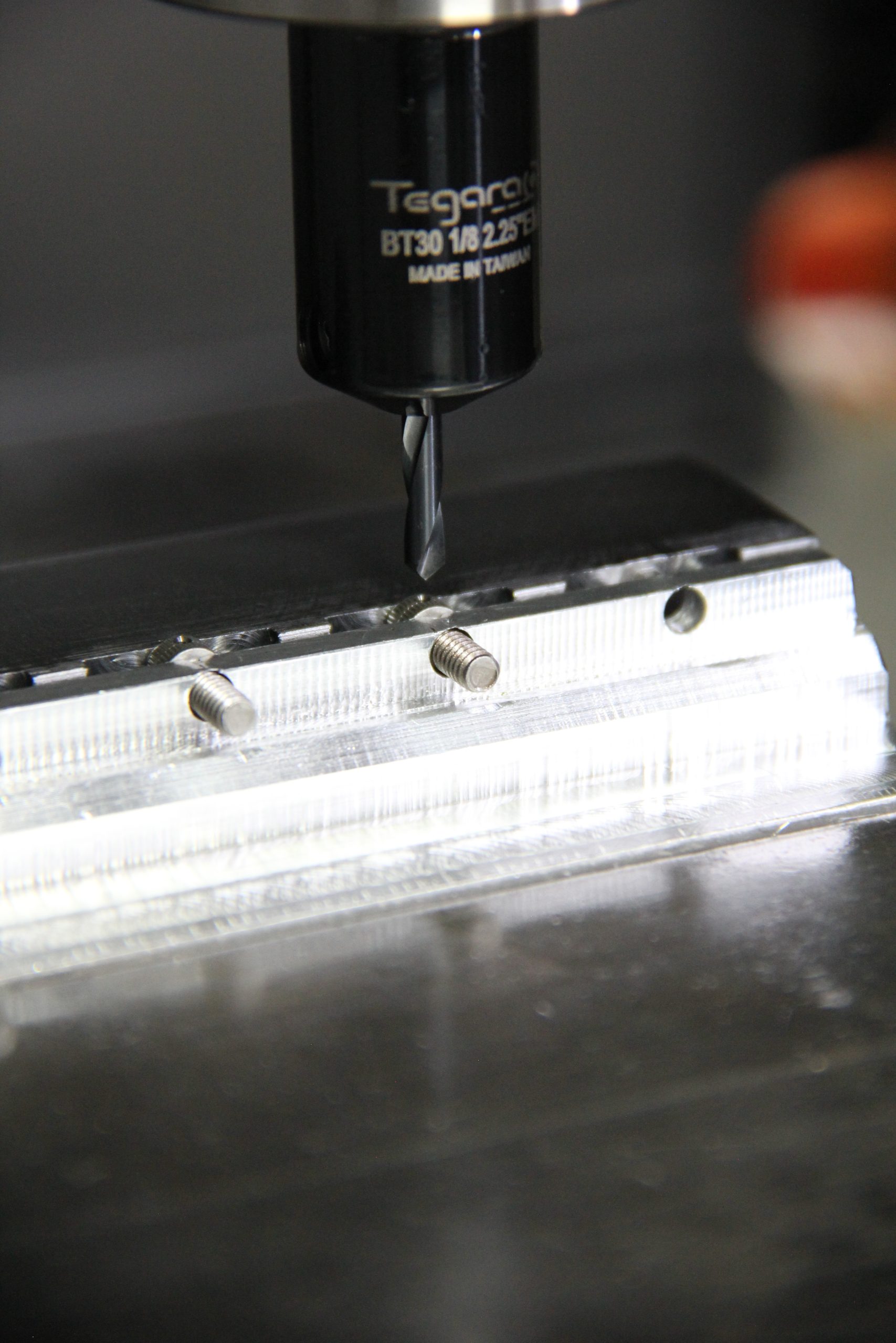 Precision machining of aluminum components at GE Products CNC machine shop in Arlington, TX